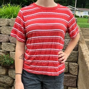 Crew neck striped shirt